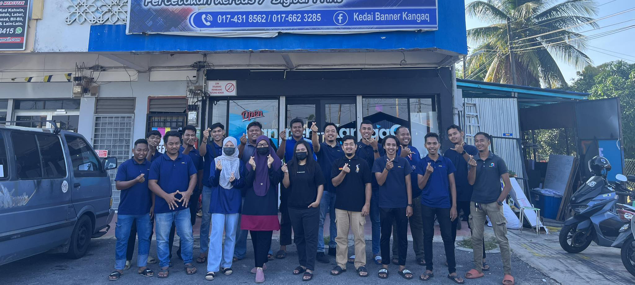 Ahmad Printing Enterprise team and production banner